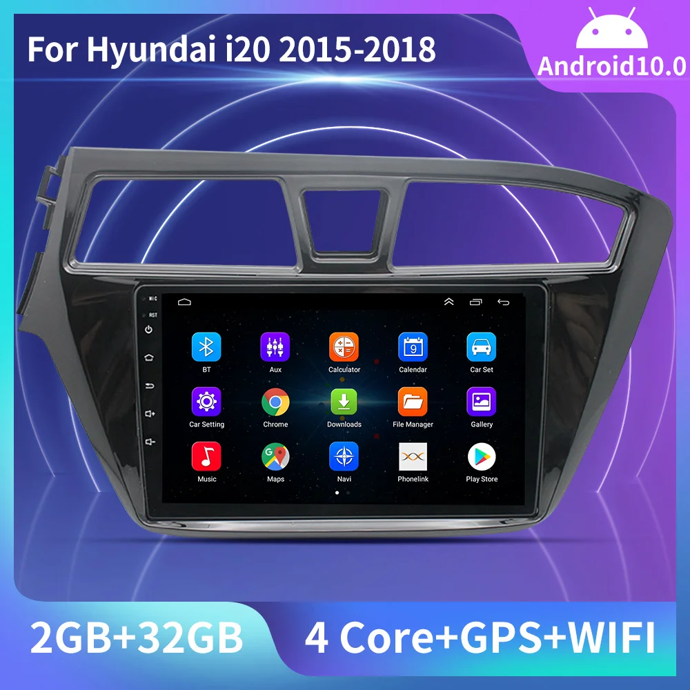 Android 10.0 2Din Car Radio For Hyundai Grote I20 LHD 2015 - 2018 2 DIN stereo Car Multimedia Carplay Navigation GPS Video DVD