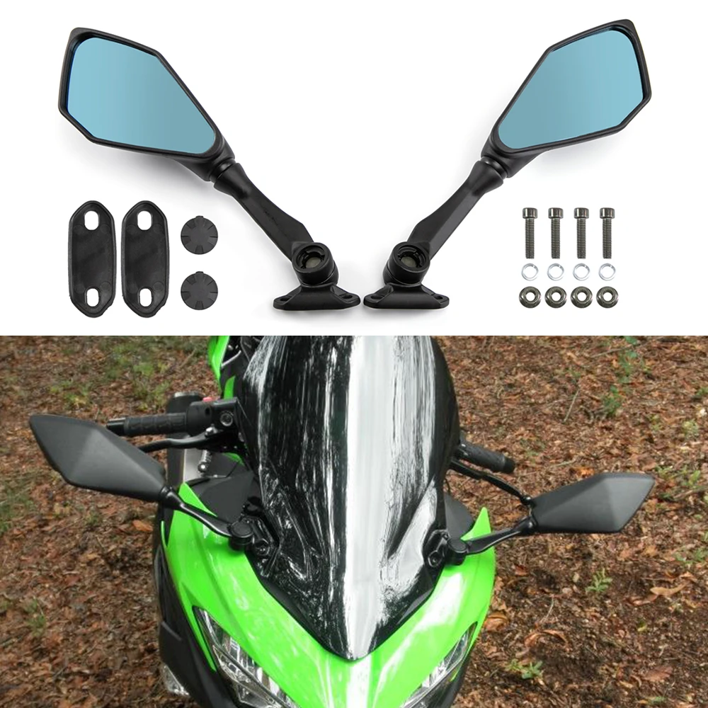 

Motorcycle Mirrors Rear View Mirror Adjustment For Kawasaki Ninja 300 Ninja 250 ZX 6R 636 300R EX300 ABS 2011-2018