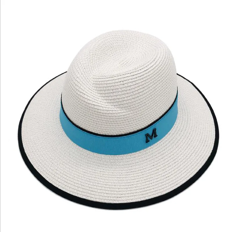 

2024 summer patchwork fedora hats for women paper straw women's hats popular cool nice beautiful high quality paper straw hats