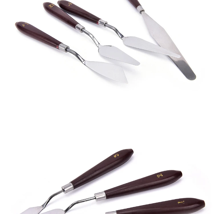 Edelstahl Ölgemälde Messer Künstler Handwerk Spachtel Palette Messer Schaber Zeichnung Kunst Werkzeuge Schreibwaren – Detail 12