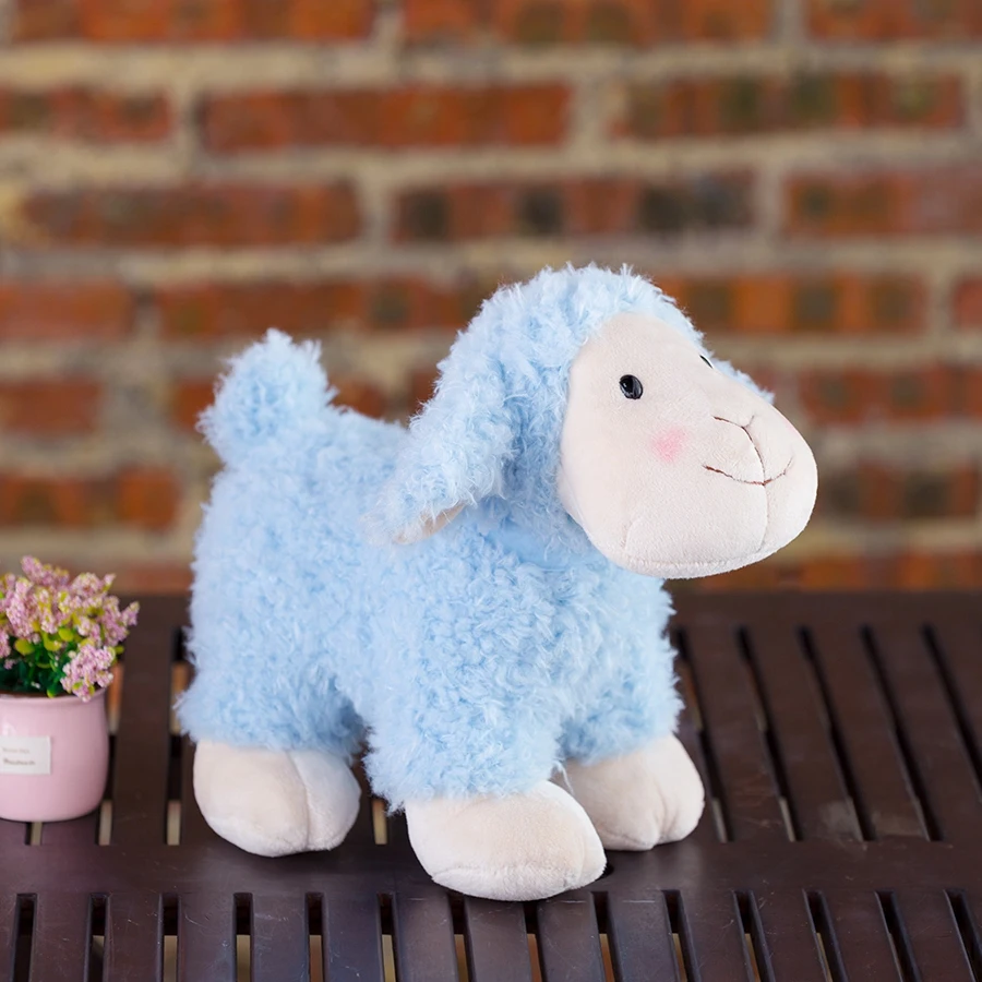 لعبة دمية خروف حيوانية ناعمة محشوة مقاس 9.5 بوصة رائعة للأطفال هدية عيد الفصح من القطيفة #4