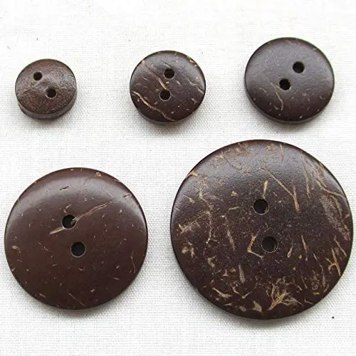 10/12/22/30/38MM Natural Coconut Buttons Diy Sewing Garment Accessories Wooden Flatback button for Scrapbooking Decoration