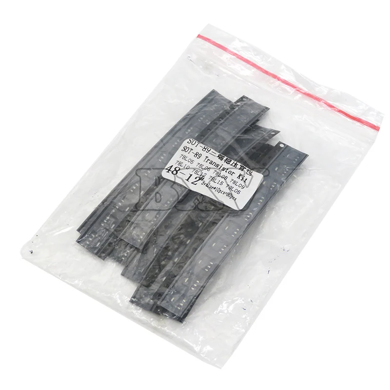 SOT-89 SMD Transistor Assorted KIT Total 8kinds X10PCS=80PCS Contains 78L05 78L06 78L08 78L09 78L10 78L12 78L15 79L05