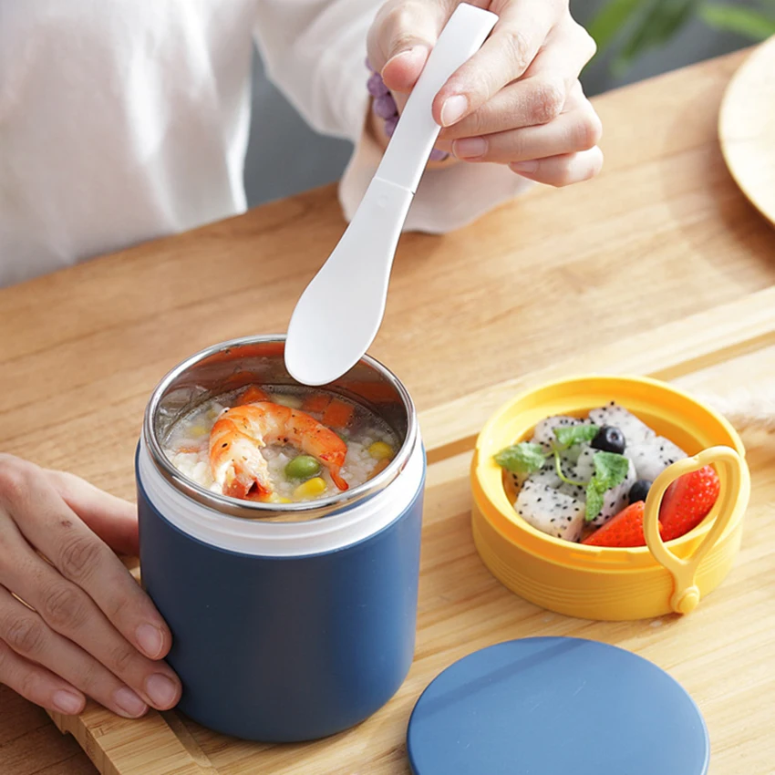 304 Stainless Steel Insulated Soup Cup Leakproof Milk Cup Bento Box Thermos Food Container Keep Warm