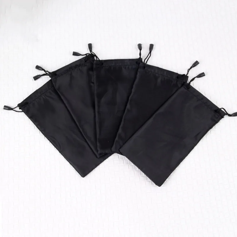 1/3/5/10 Pcs 18x9cm Black Drawstring Pouch Soft Cloth Glasses Jewelry Storage Lipstick Bags Portable Eyewear Case Container