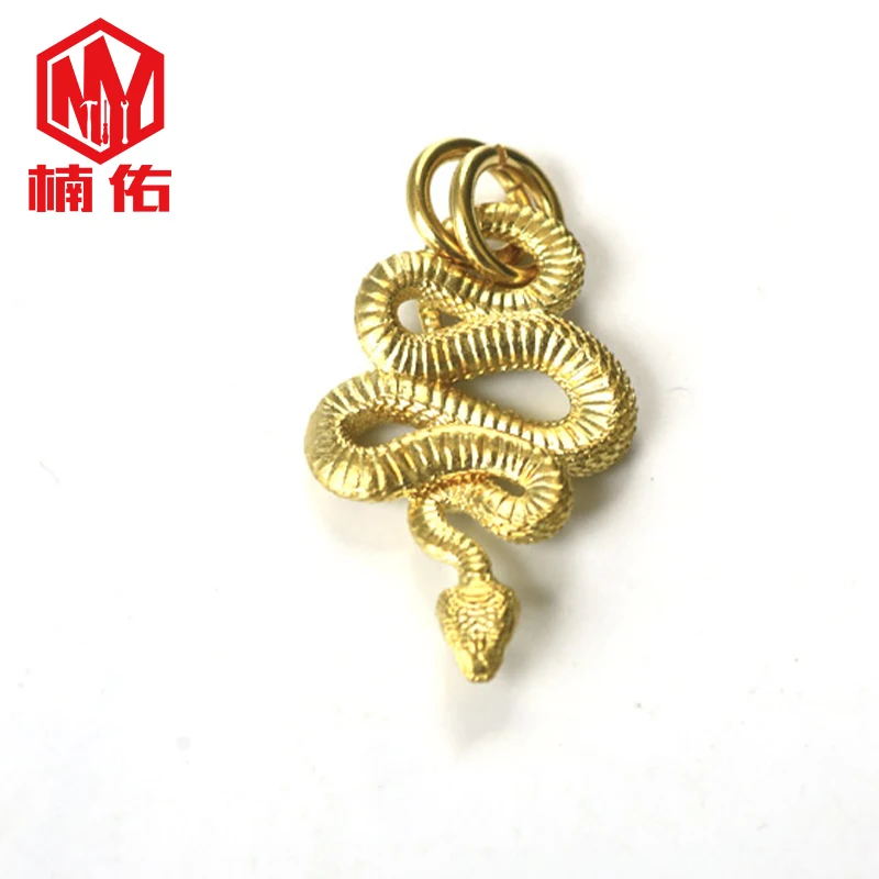 

Brass Snake Pendant EDC Handmade Snake Necklace Pendant