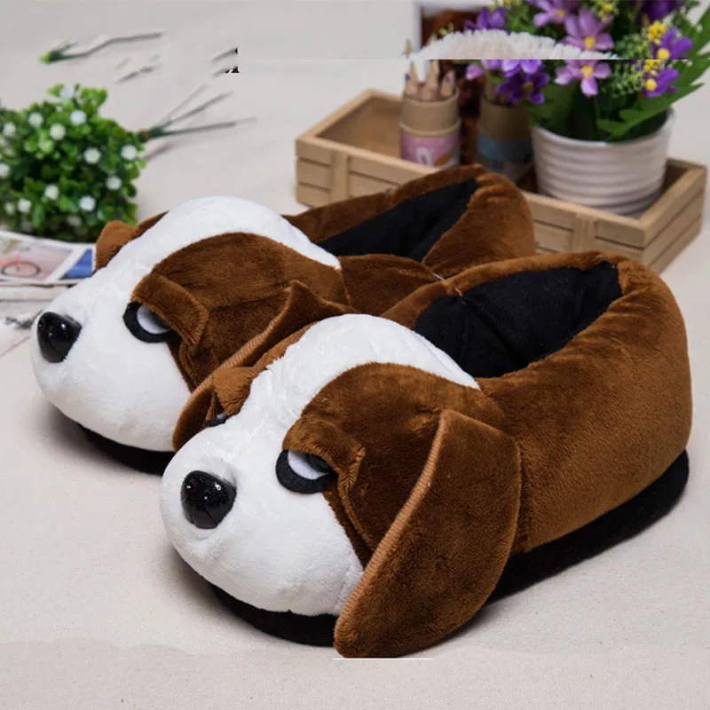 Indoor Slippers Special offer custom a warm winter home panda cotton slippers thick hard bottom shoes on floor lovers shoes