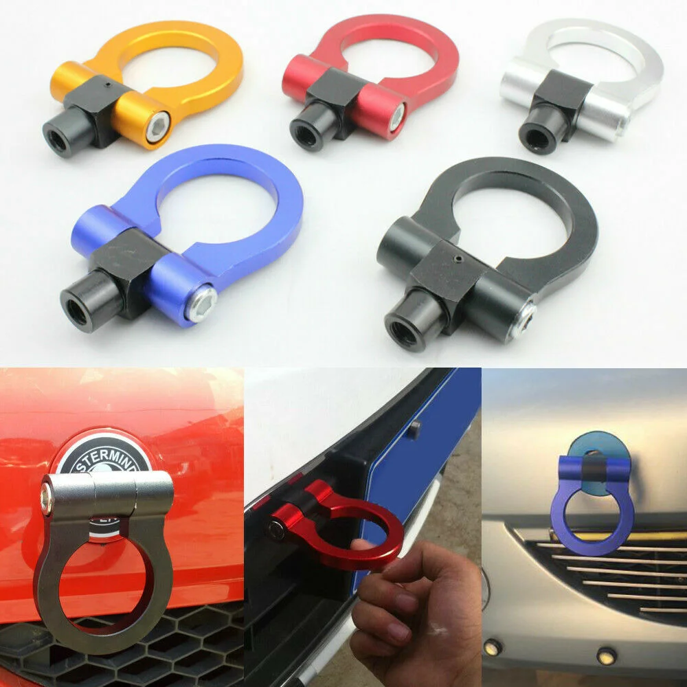 Creative Durable Car Tuning Aluminum SUV Truck Trailer Towing Tow Hook Screw Outdoor Travel Set Universal Car Accessories