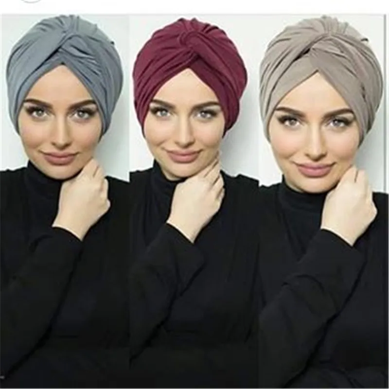 Muslimische Frauen Wildleder innere Hijab Kappen weiblicher Kopf wickelt Schals Turbante Mujer Indien Afrika Hut Turban Femme Musulman