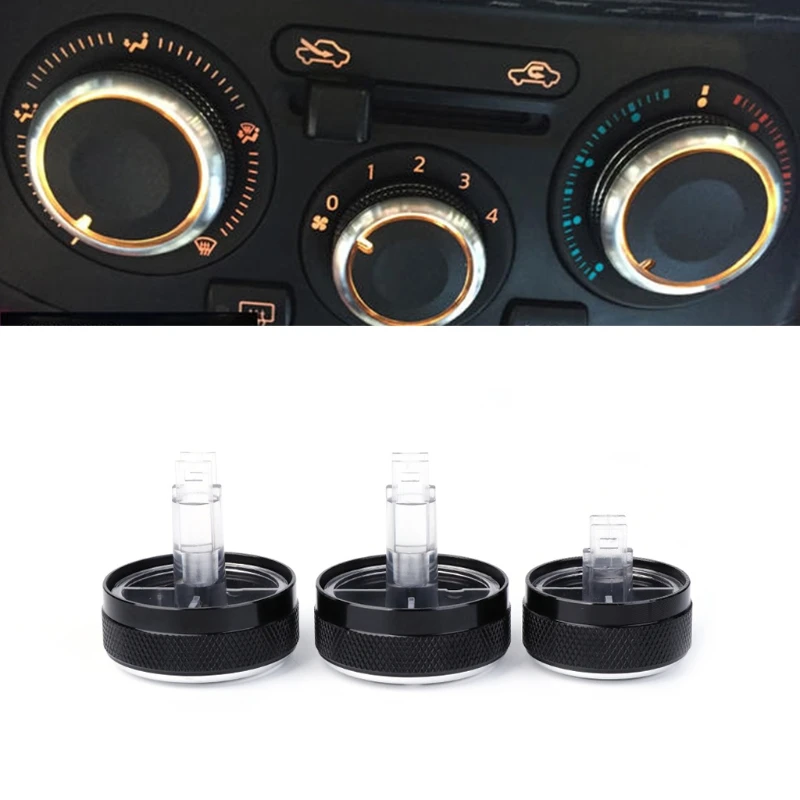 3 Pcs Air Condition Knob Car Heater Control for nissan Tiida NV200 Livina Geniss