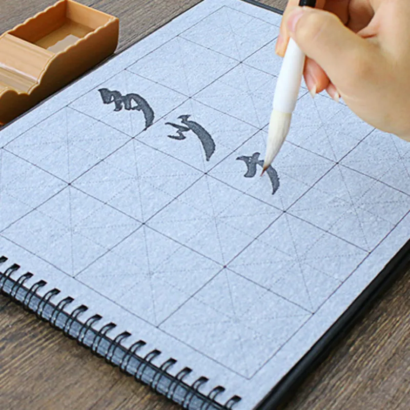 Reusable Magic Water Writing Cloth Book Calligraphy Brush Copybook Set Beginner Student Chinese Calligraphy Water Writing Cloth