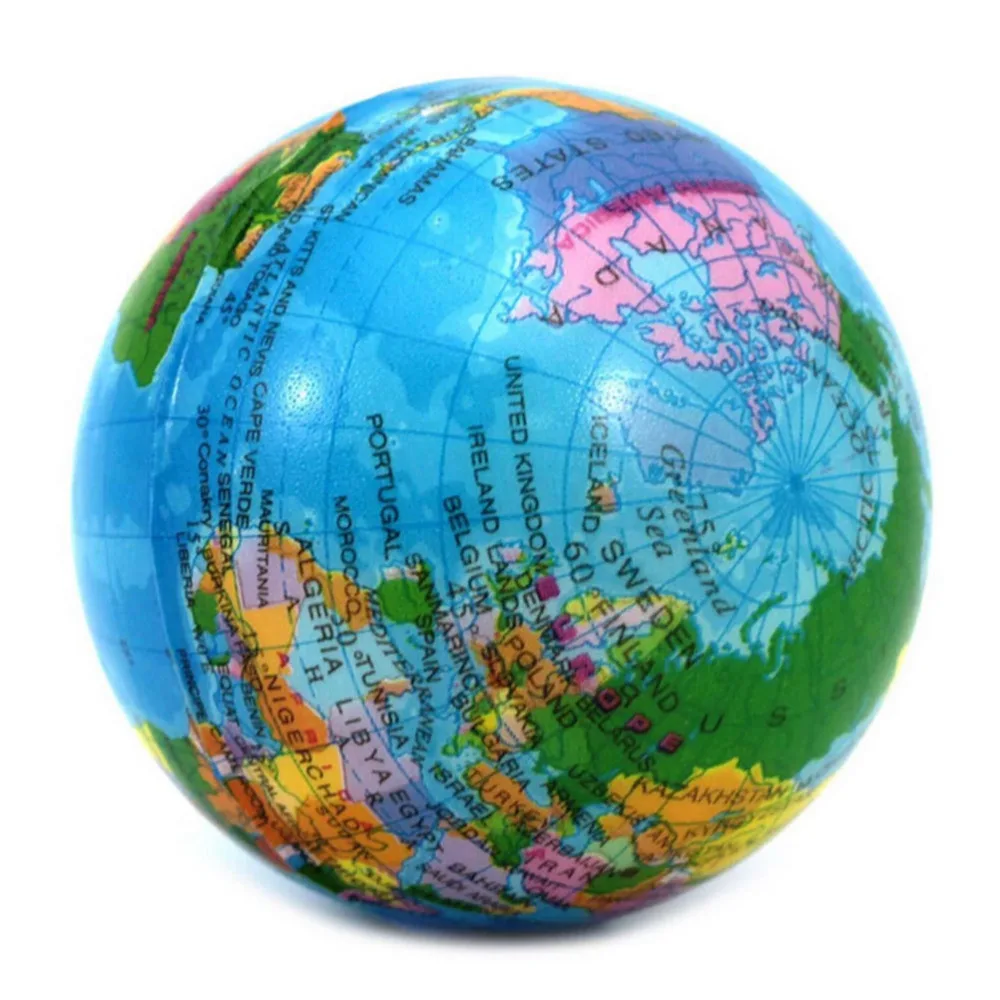 Inflatable Globe World Earth Ocean Map Ball Geography Learning Educational Beach Ball Kids Toy Home Office Decoration