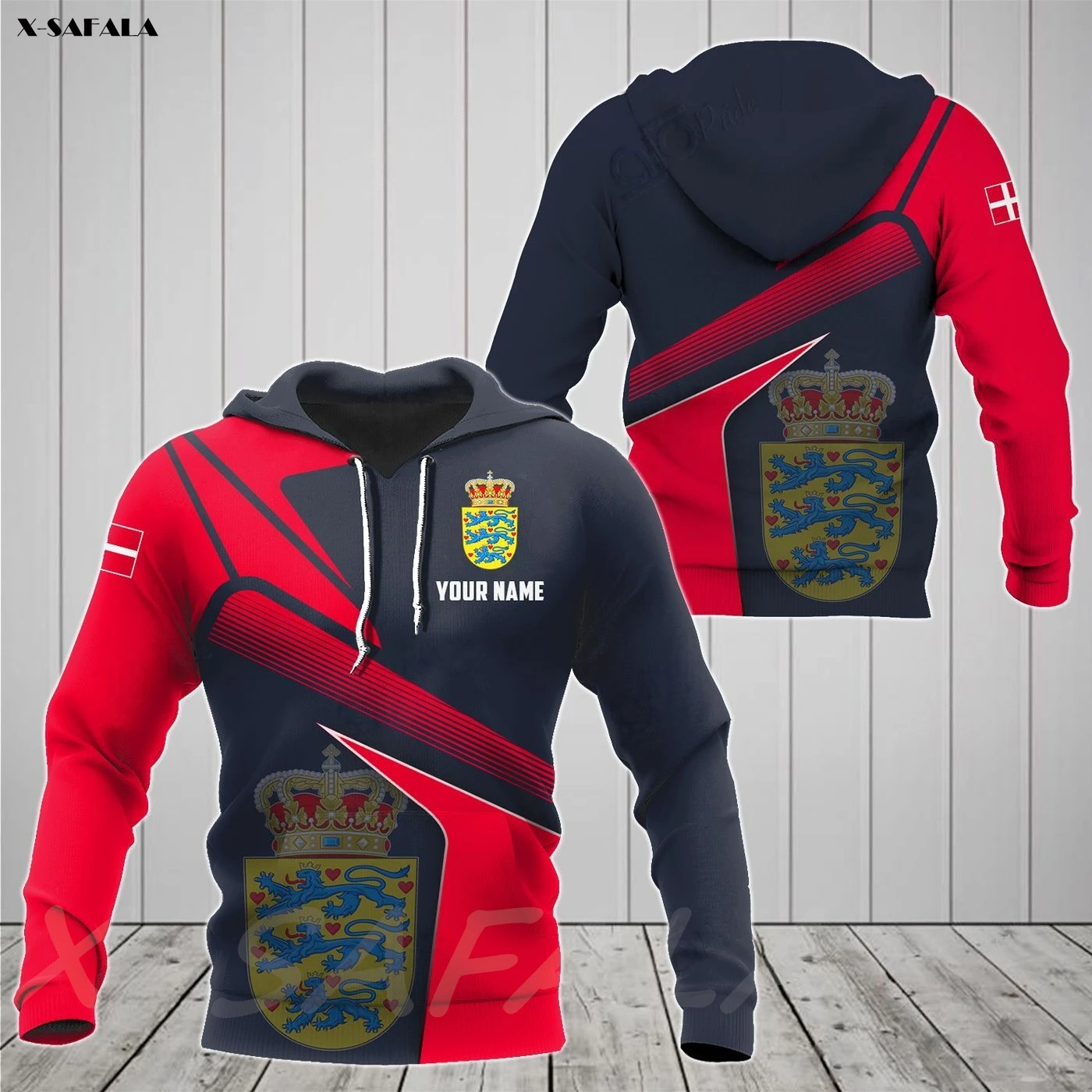 DENMARK PROUD WITH COAT OF ARMS Country Flag 3D Printed Man Female Zipper HOODIE Pullover Sweatshirt Hooded Jersey Tracksuits