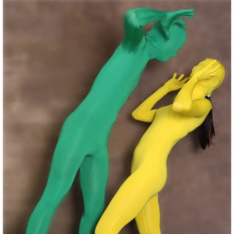 Mono ajustado de una pieza con dedos separados, abrigo completo, Zentai, licra, mono, traje de escenario para Cosplay