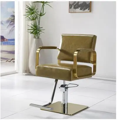 Hair salon chair simple ins hair salon special lift seat stainless steel hot dyeing cut hair barber barber shop chair