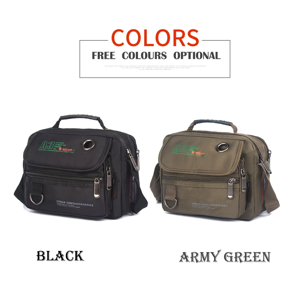 Männer Messenger Taschen Casual Multifunktions Kleine Reisetaschen Wasserdicht Stil Schulter Mode Militär Frauen Umhängetaschen – Detail 8