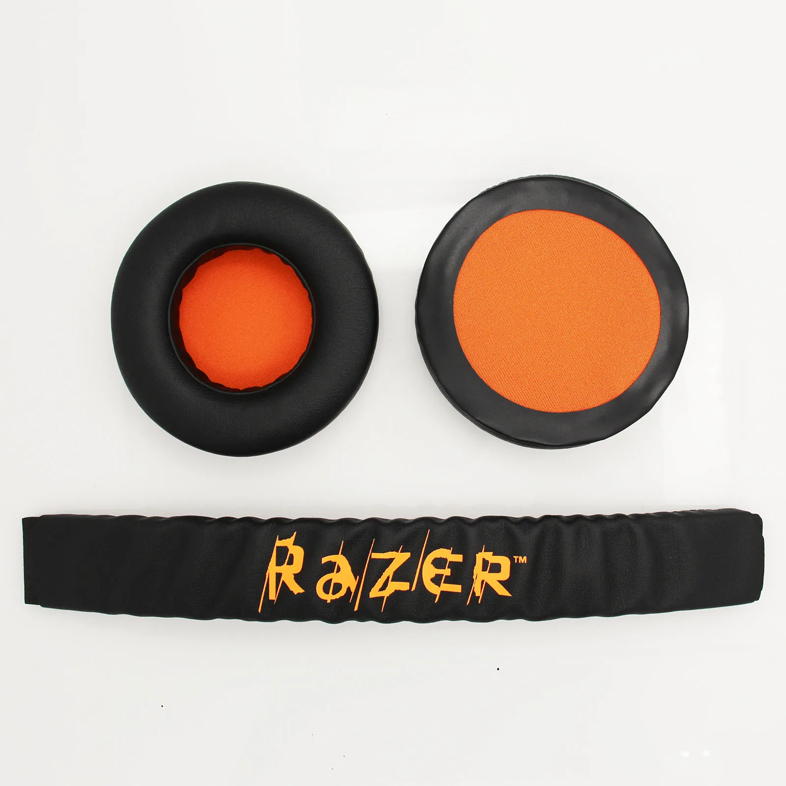 Replacement Top Headband plastic head band parts + Ear pads Cushion For Razer Kraken Pro 7.1 or Electra Gaming Headphones