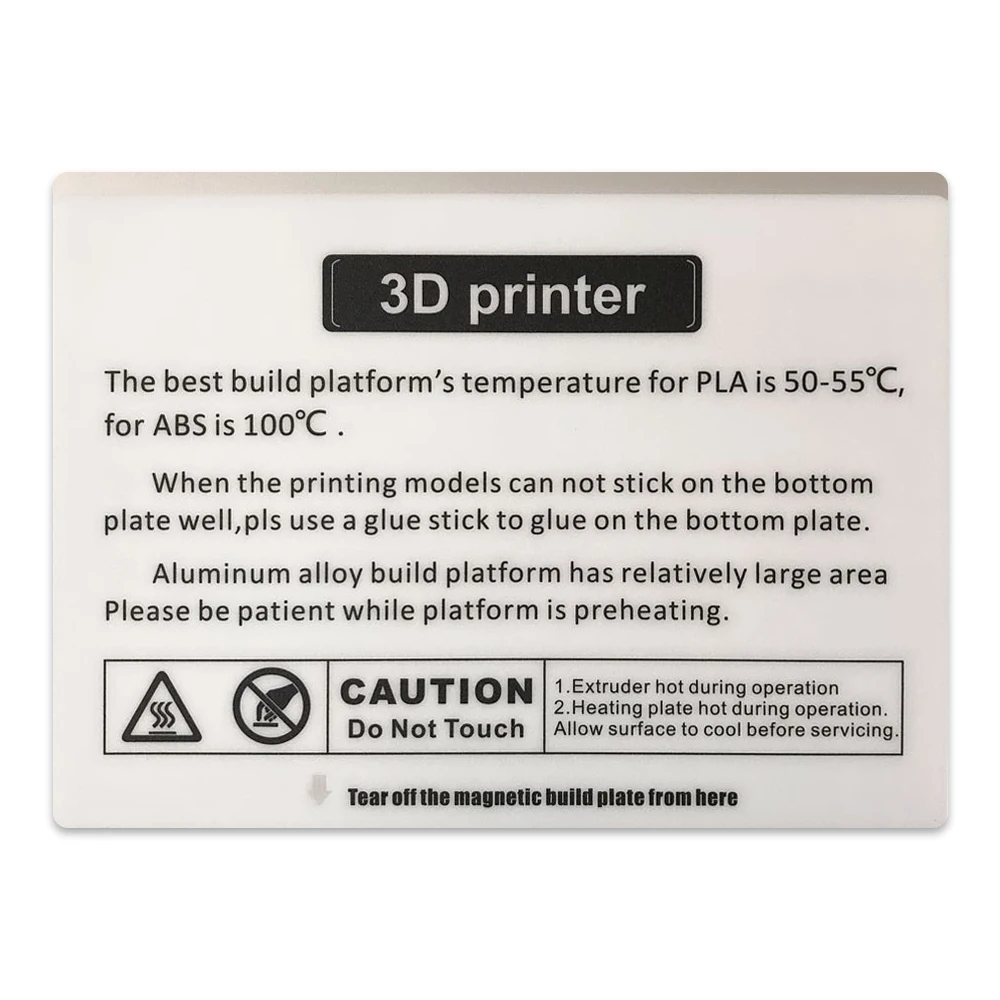 

Bed Sticker for QIDI TECH X-plus 3D Printer: 1pcs kit