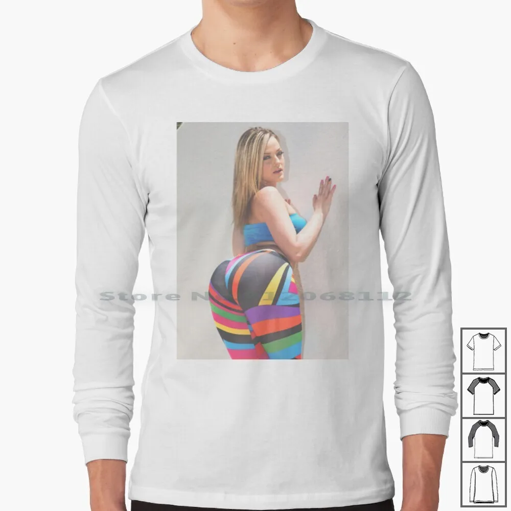 Alexis Texas 2 100% Cotton Long Sleeve T Shirt Alexis Texas Pawg Blonde White Colorful Xxx Adult Sexy Hot Cute Tee Short Sleeve