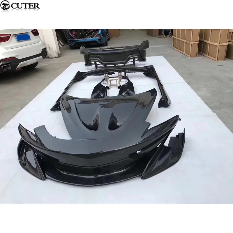 540c 570s 570gt Carbon Fiber Frp Front Bumper Rear Bumper Side Skirts Engine Hood for Mclaren 540c 570s 570gt 600lt Style