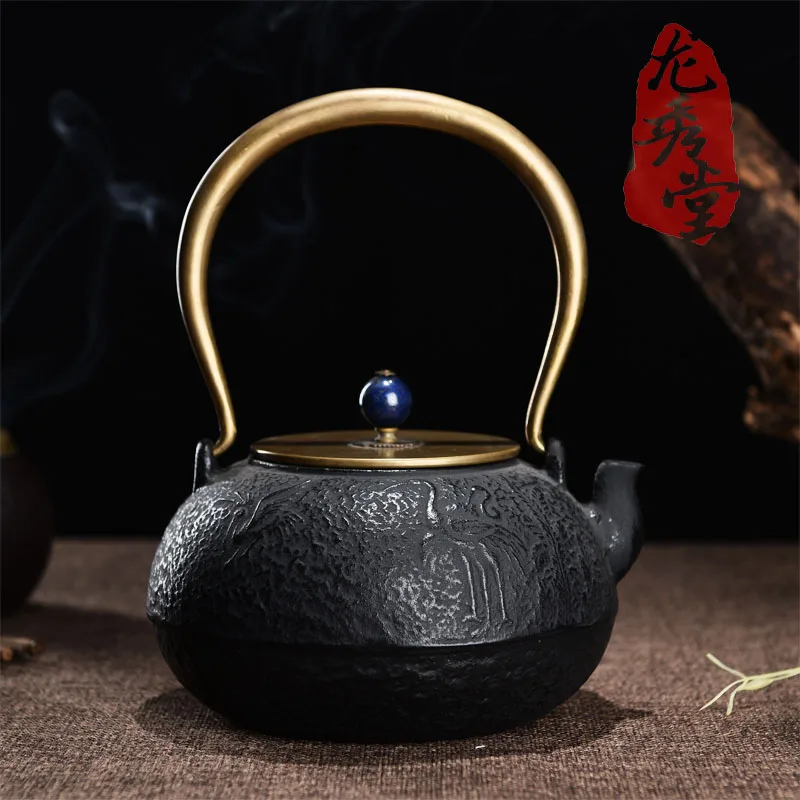 

1100ML,1.1L,AUTHENTIC CAST IRON TEA POT SET JAPANESE TEAPOT TETSUBIN KETTLE WITH METAL NET FILTER KUNG FU TEA INFUSER