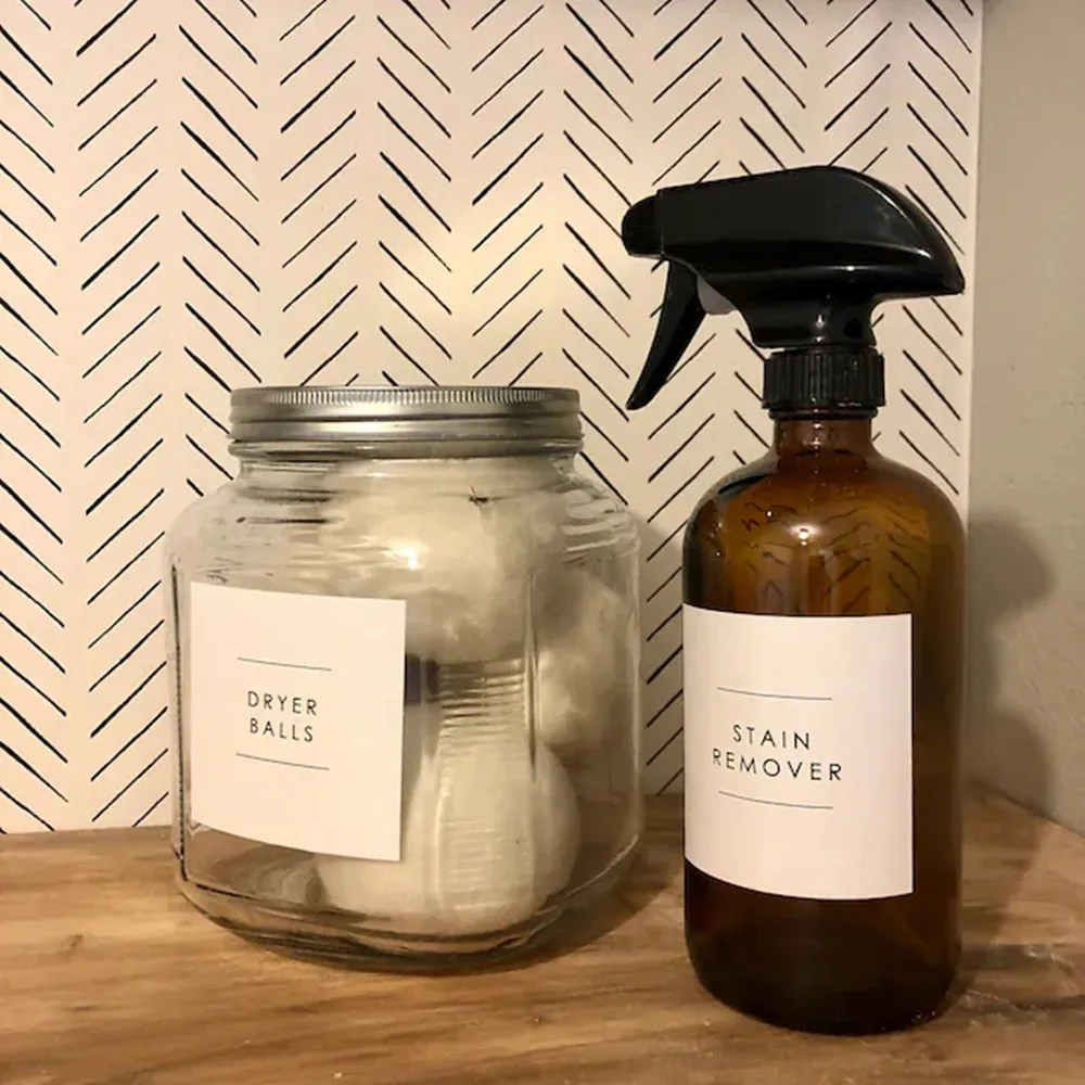 Minimalist Laundry Labels, Laundry Organization, Weatherproof Stickers, Labels for Laundry Containers
