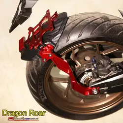 Motorcycle Rear Carbon Fender Mudguard Splash Guard With Red License Plate For 2019-2022 Honda CBR650R CB650R