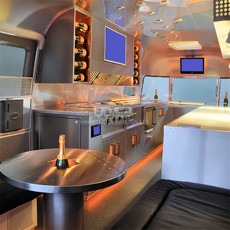 ストリート食品トレーラーピザヴィンテージ携帯キッチンレストランホットドッグ自動販売カートビールバー気流食品トラック