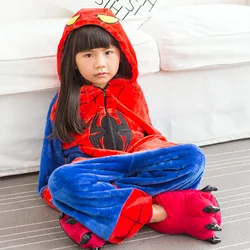 Boy Girl Pajamas Children Unisex pijamas Red Spider Kid Cartoon Animal Cosplay Pyjama Onesie Sleepwear Hoodie