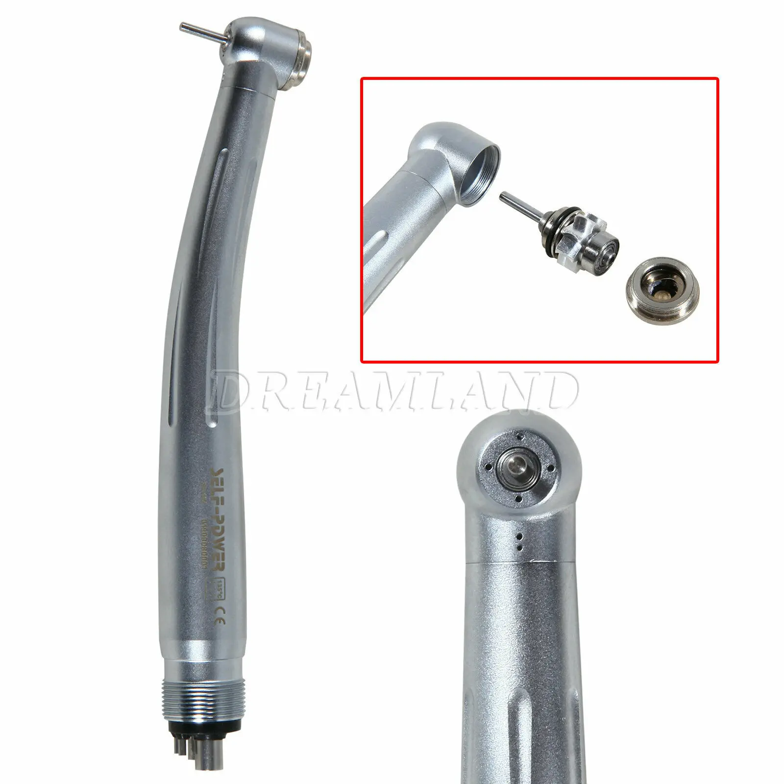 

1pc Dental High Speed Handpiece Push Button NSK type 4 Holes Clean Head Air Turbine