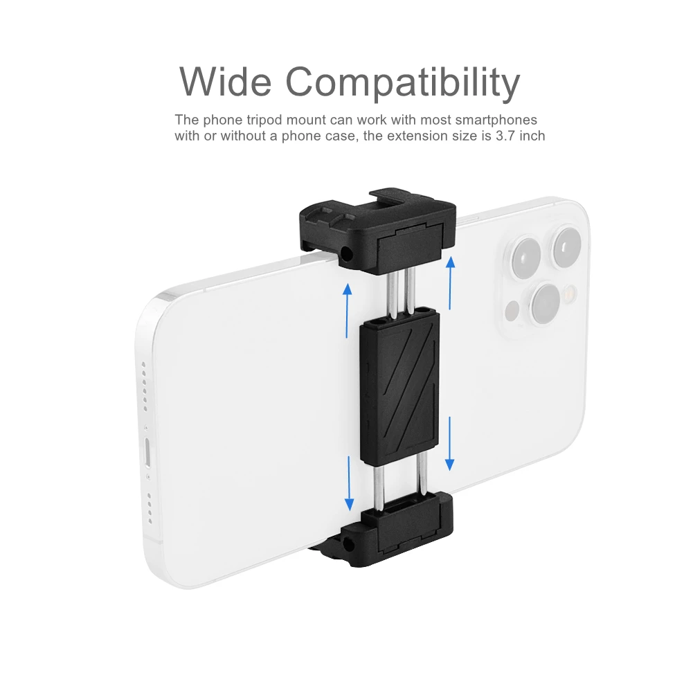 ขาตั้งกล้องรองเท้าเย็นสำหรับไมโครโฟน LED Light 1/4 ''สกรูสำหรับ iPhone 11 Pro Max XS Max XR X 8 7 6 Plus