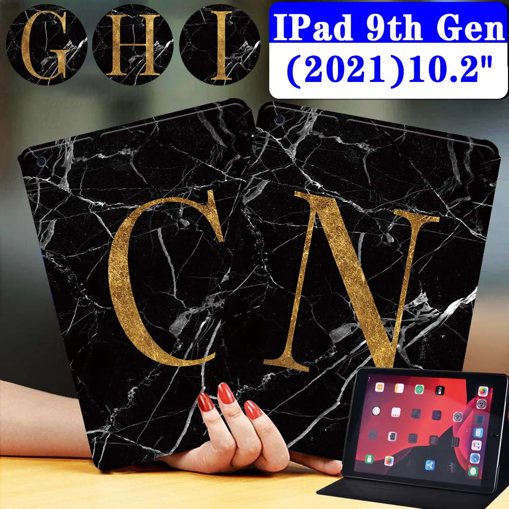 Case for Apple IPad 2021 9th Generation 10.2 Inch Tablet Case Dust-proof PU Leather Flip Shell Cover Case + Free Stylus