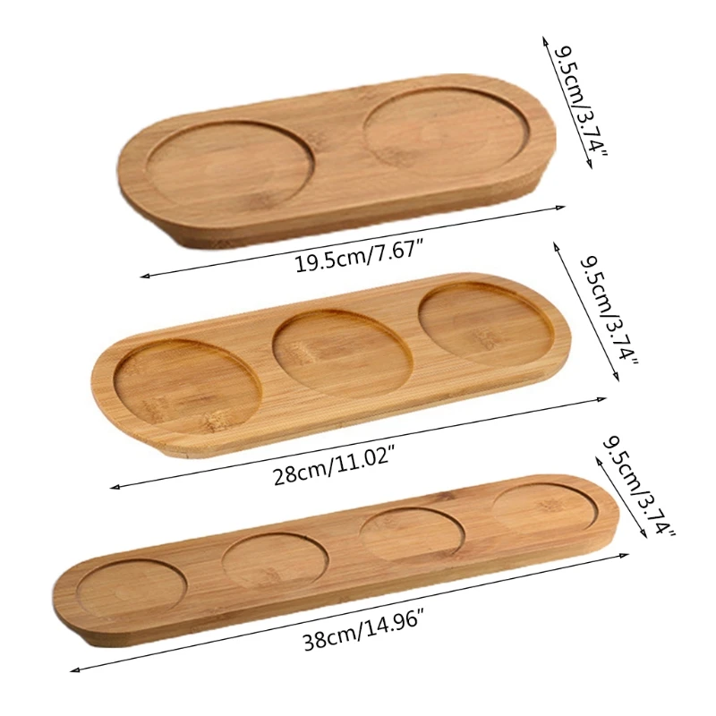 S/M/L Creative Nordic Household Bamboo Tray, Kitchen Storage Tools for Salt Pepper Oil & Vinegar Seasoning Jar O18 21