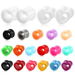 2pcs/lot Ear Piercings Ear Plug and Tunnel Heart Ear Flesh Plugs Earlet Gauges Piercing Body Jewelry Women Accessories 4MM-12MM