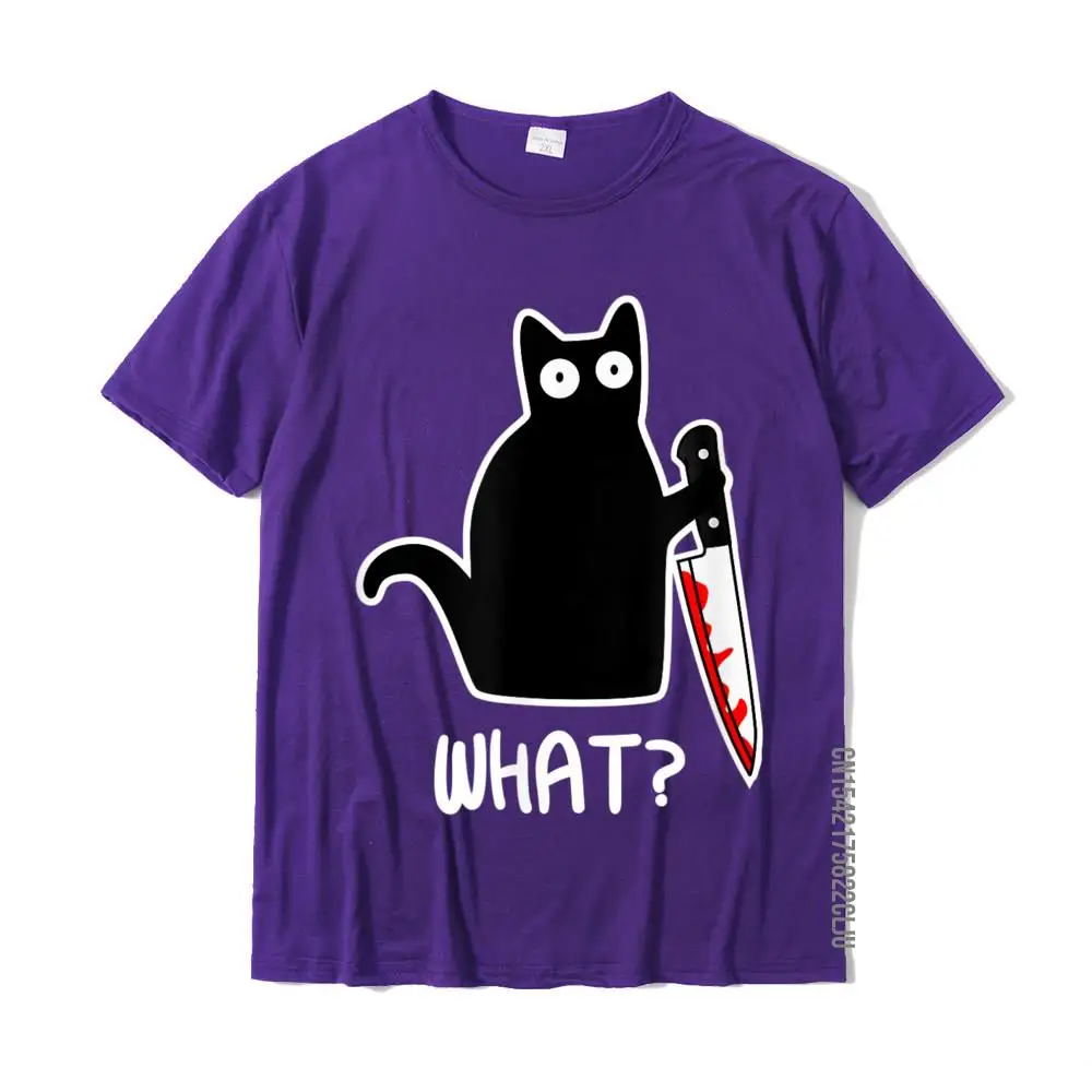 Funny Murder Cat Gift T-Shirt Casual Tshirts Tops T Shirt For Men Fashionable Cotton Normal Top T-Shirts