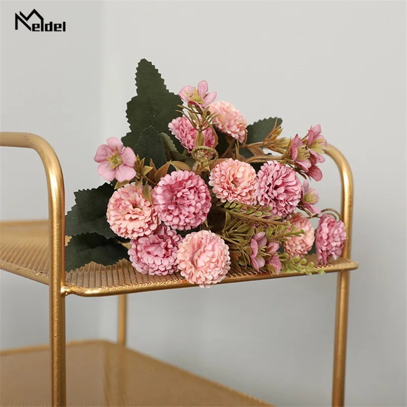 Petit Bouquet d'oeillets artificiels en soie, 11 têtes, fausses fleurs, pour un mariage, pour la maison, pour un cadeau de fête des mères