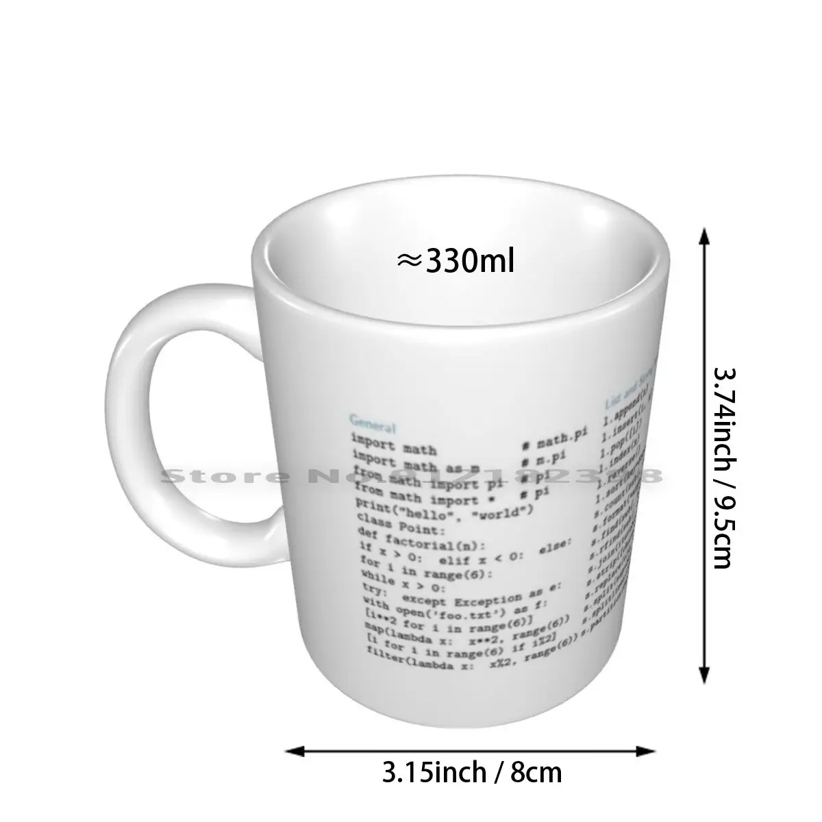 Python Cheat Sheet Ceramic Mugs Coffee Cups Milk Tea Mug Creative Trending Vintage Gift Bottle Cup