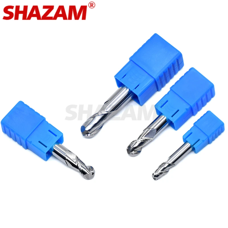 Milling Cutter Hrc50 Ball Nose Alloy 2 Blades Tungsten Steel Tools By Aluminum Cnc SHAZAM Wholesale Woodworking For Wood Cutters