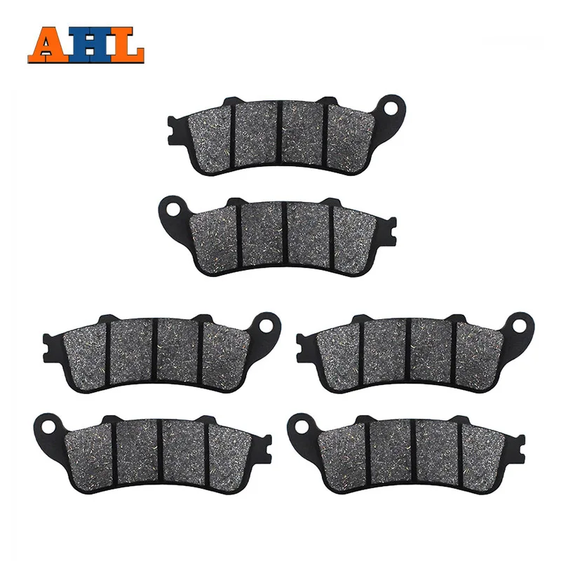 AHL 3 Pairs Motorcycle Front Rear Brake Pads For HONDA NT650 VFR800 XL1000 CB1100 SF X11 CBR1100 ST1100 GL1800 NRX1800 VTX1800