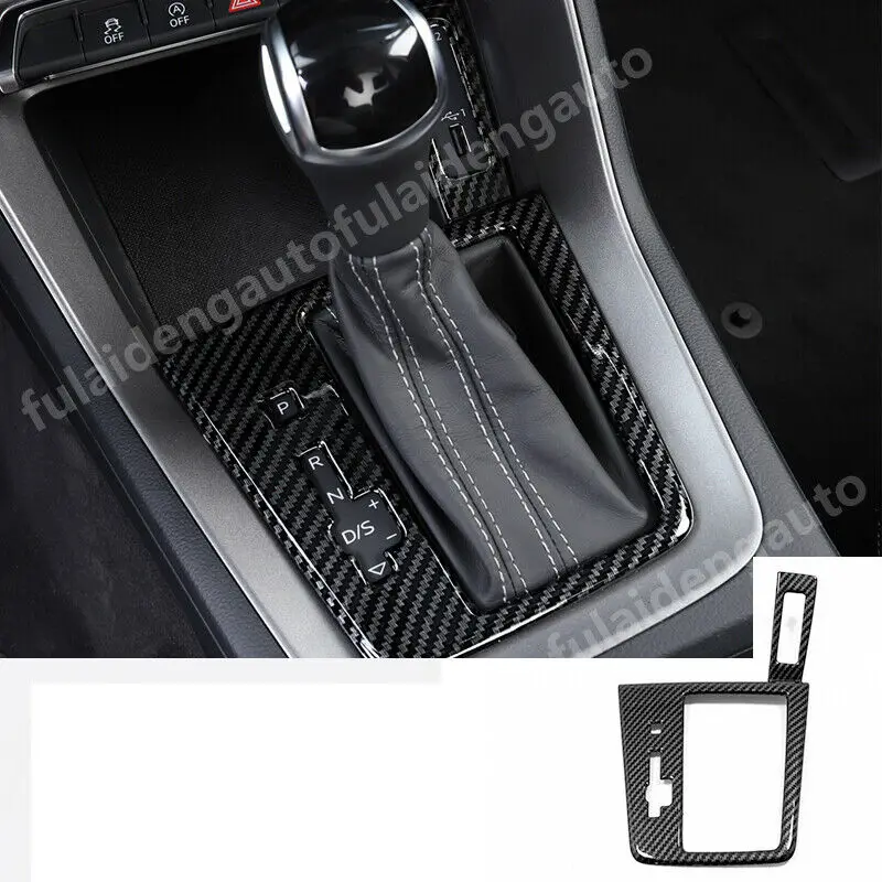 

Fits For Audi Q3 2019-2021 Car ABS Carbon Fiber Look Interior Gear Shift Box Panel Cover Trim Moulding Styling Accessories 1PCS