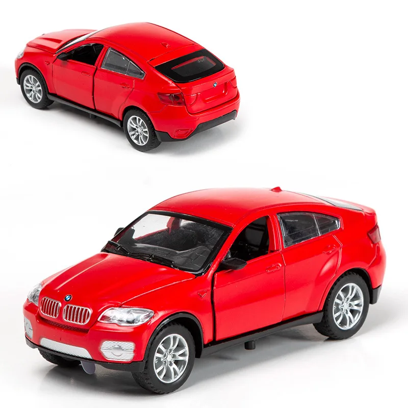 Alloy Diecast Model Car 1:32 for BMW SUV X6 Child Metal Car Toys Pull Back Wheels Kids Birthday Christmas Gifts