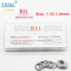 ERIKC B31 Size 1.15-1.34MM Diesel Fuel Injector Adjustment Washers B31 Shims For Bosch Injection Nozzle Repair Kit Gasket