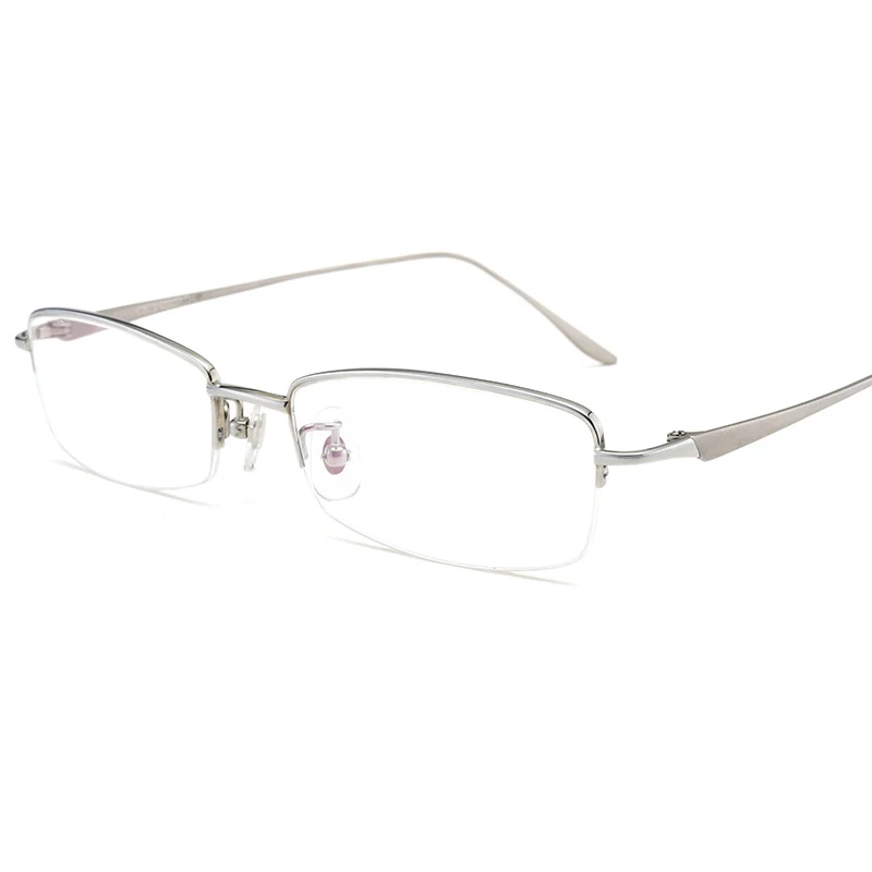 BCLEAR pur titane lunettes cadre hommes nouvelle Prescription demi Semi sans monture carré myopie optique lunettes de bonne qualité