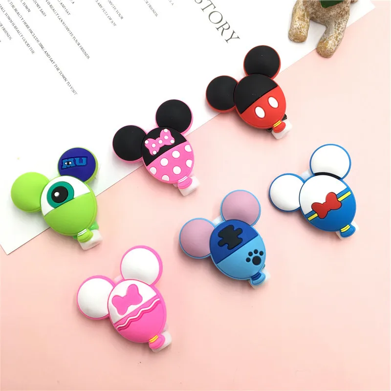 1 sztuk Cartoon Disney telefon kabel USB Protector dla IPhone Samsung Huawei Data Line organizator klip Protetor De Cabo kabel Winder