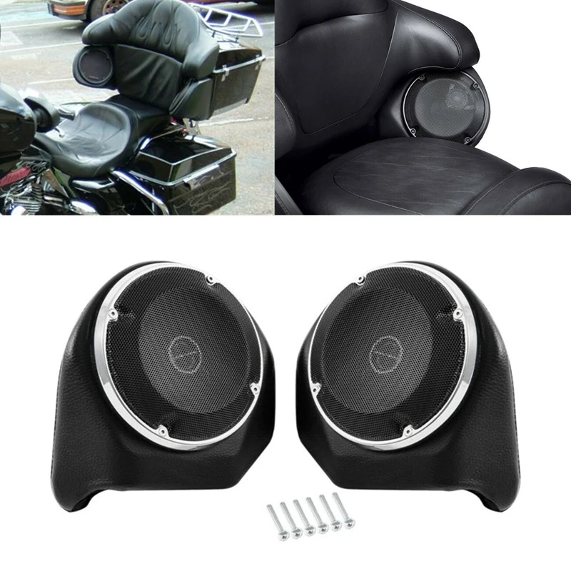 Motocyklowe tylne głośniki z oparciem pasujące do Harley Touring Trunk Road King Electra Street Glide Ultra Limited FLHR FLHX FLHT FLTR