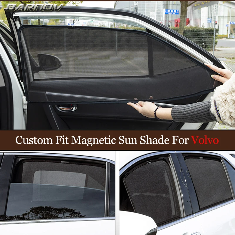 For Volvo XC60 XC90 S60 S60L V60 S90 S90L V40 Magnetic Special Curtain Window SunShades Mesh Shade Blind Fully Covered