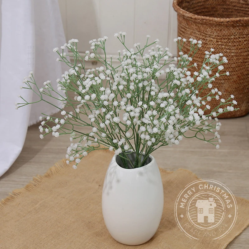 1pc Gypsophila Artificial Flower Wedding Bouquet Boho Decor Fake Flower Decorative Flowers For Party Christmas Home Garden Decor