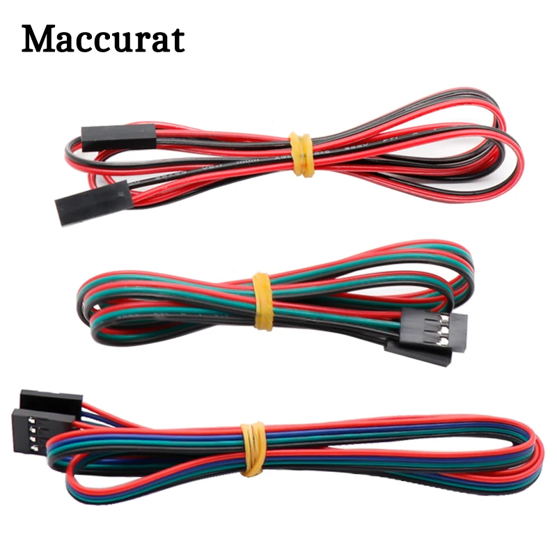 5pcs 70cm 2Pin 3Pin 4Pin Dupont Cable Female to Female Jumper Wire 3D Printer Dupont Cable 3D Printer Parts Jumper Copper Wire