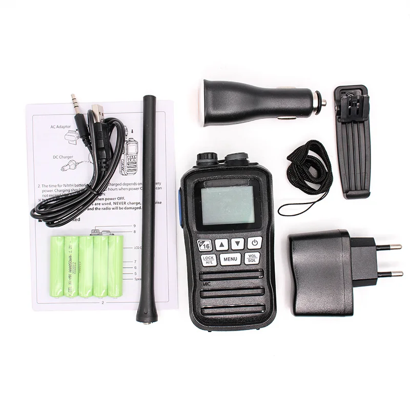 RS-25M VHF Transceiver IP67 Waterproo Handheld Walkie Talkie Float Boat Vessel Talk Two Way Radio