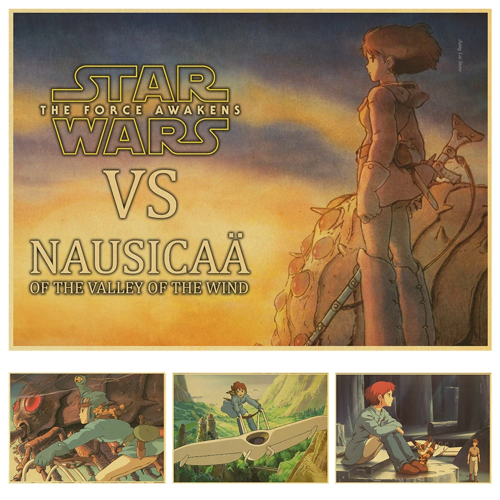 Miyazaki Hayao Comic Movie Nausica Wall Art Canvas Painting Anime Nordic Posters Prints Decoration Bedroom Wall Decor Pictures